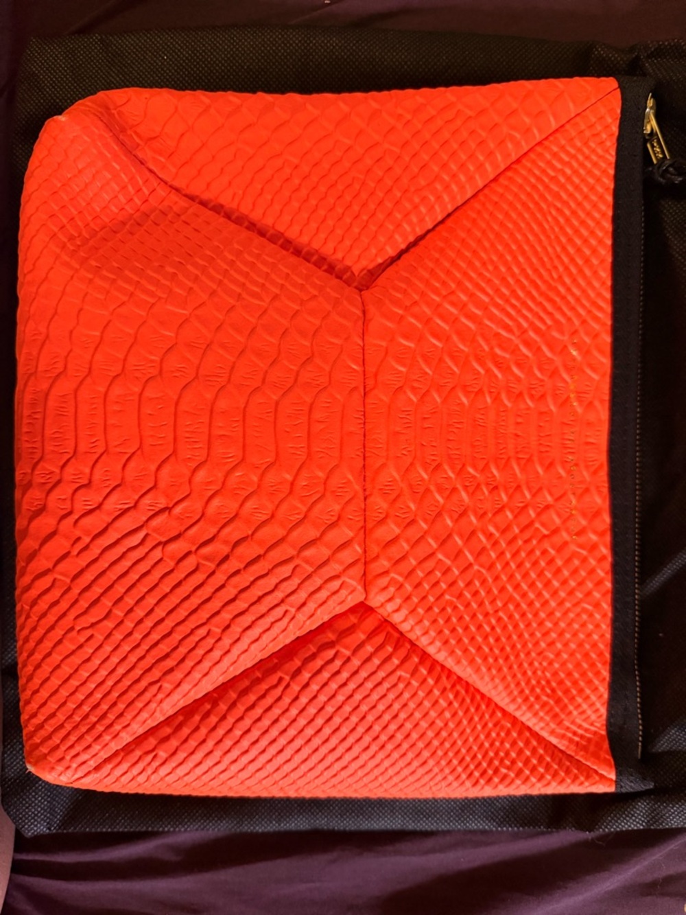 Authentic Bright Orange Ampersand as Apostrophe Envelope Clutch